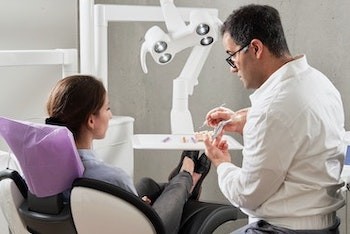 Dentist and patient